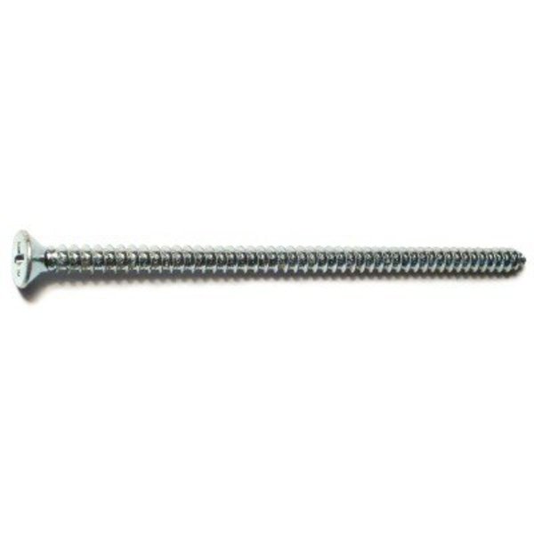 Midwest Fastener Sheet Metal Screw, #8 x 3-1/2 in, Zinc Plated Steel Flat Head Phillips Drive, 100 PK 50843